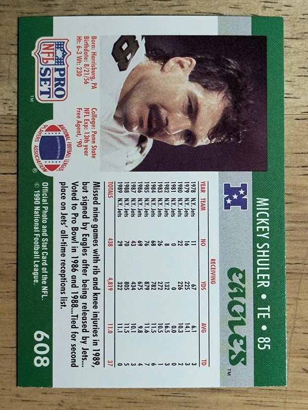 1990 Pro Set #608 Mickey Shuler