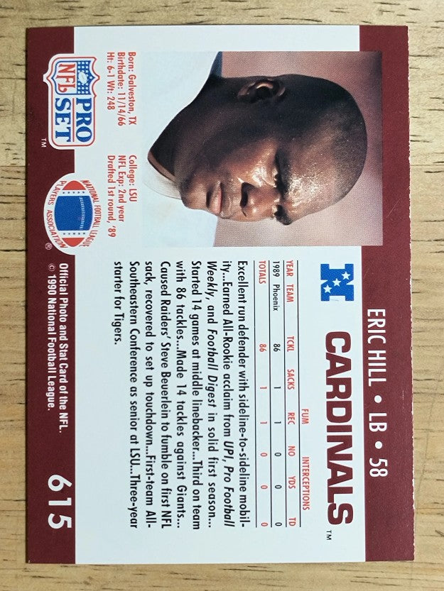 1990 Pro Set #615 Eric Hill