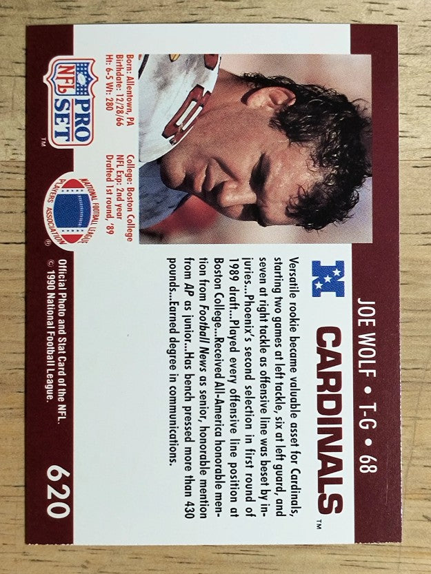 1990 Pro Set #620 Joe Wolf
