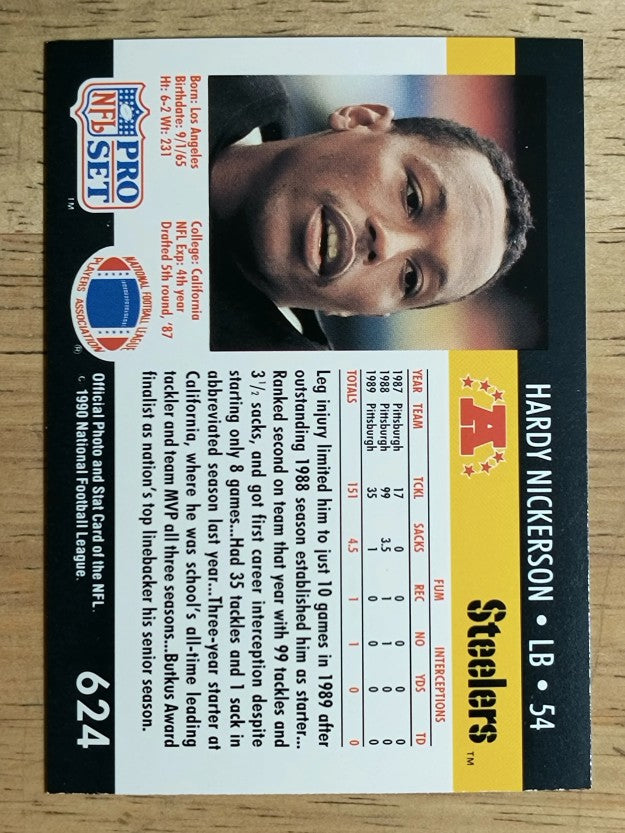 1990 Pro Set #624 Hardy Nickerson