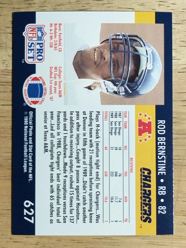 1990 Pro Set #627B Rod Bernstine RB