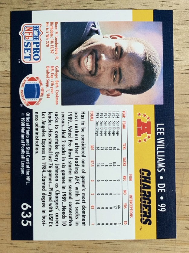 1990 Pro Set #635 Lee Williams