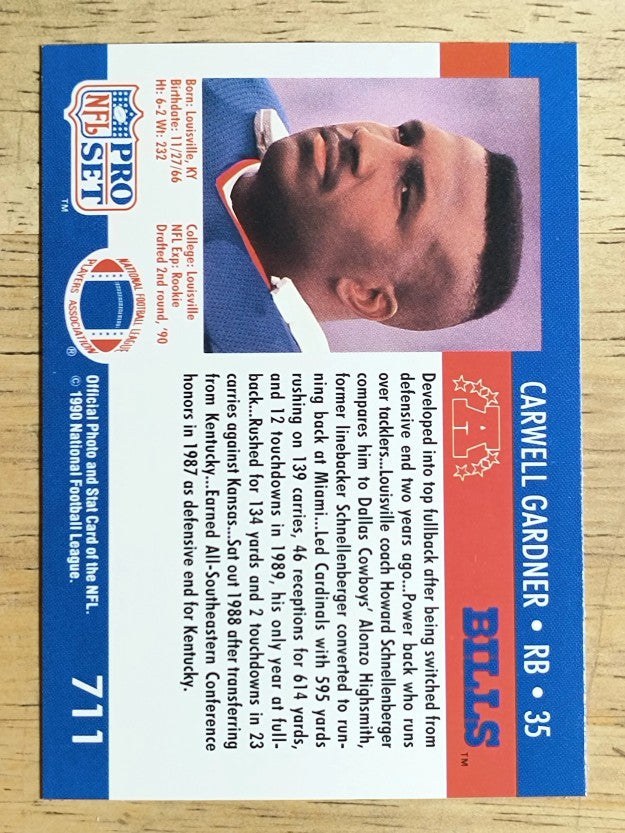 1990 Pro Set #711 Carwell Gardner RC