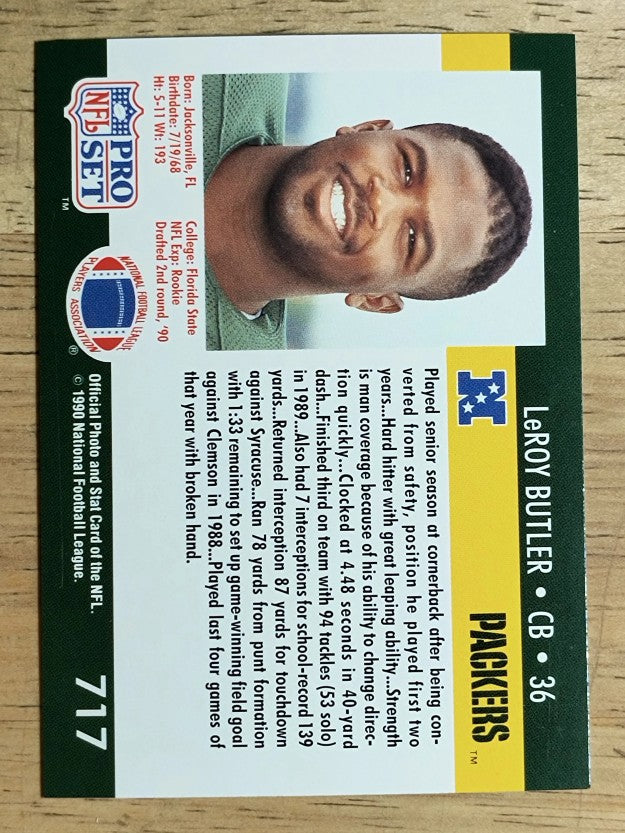 1990 Pro Set #717 LeRoy Butler RC
