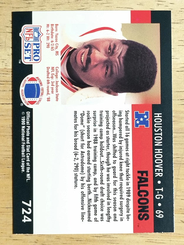 1990 Pro Set #724 Houston Hoover RC