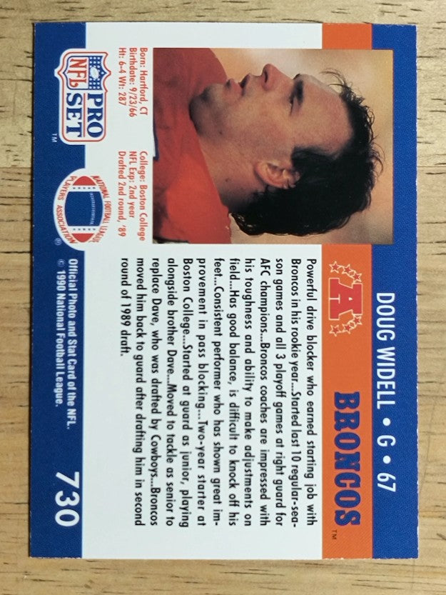 1990 Pro Set #730 Doug Widell RC