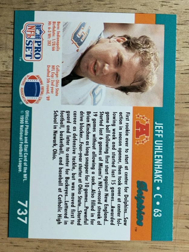 1990 Pro Set #737 Jeff Uhlenhake