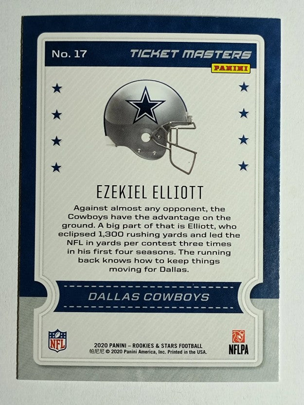 2020 Rookies and Stars Ticket Masters #17 Ezekiel Elliott