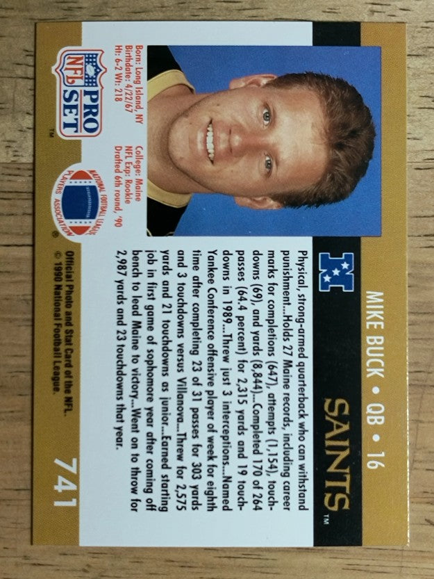 1990 Pro Set #741 Mike Buck RC