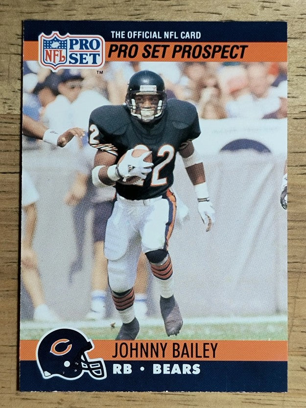 1990 Pro Set #743B Johnny Bailey RC/Back says 22