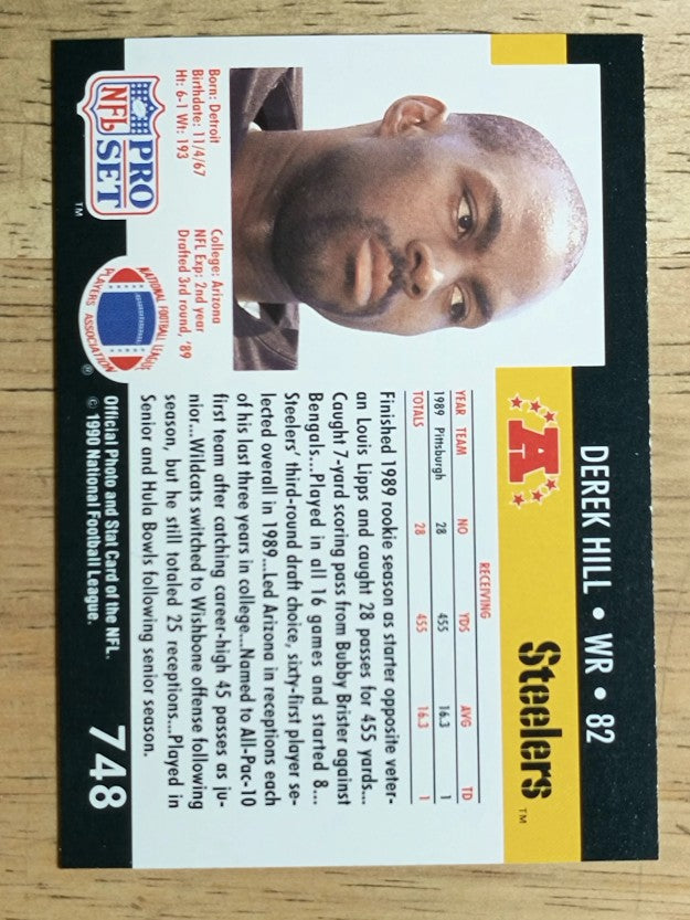 1990 Pro Set #748 Derek Hill RC