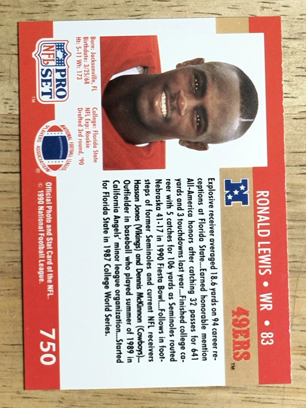 1990 Pro Set #750 Ronald Lewis
