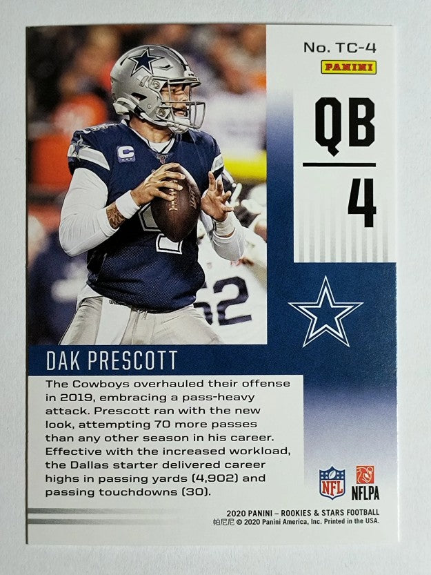 2020 Rookies and Stars Touchdown Club #4 Dak Prescott