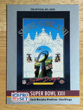 1990 Pro Set Theme Art #22A Super Bowl XXII ERR/Jan. 31, 1989 on back