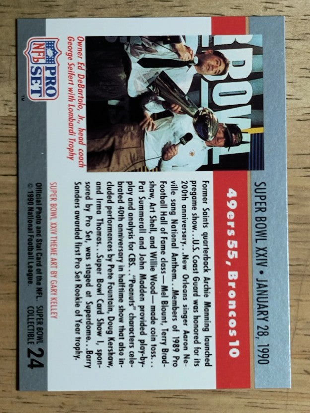 1990 Pro Set Theme Art #24 Super Bowl XXIV