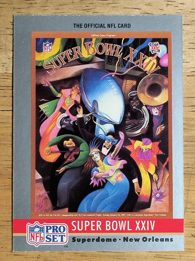 1990 Pro Set Theme Art #24 Super Bowl XXIV