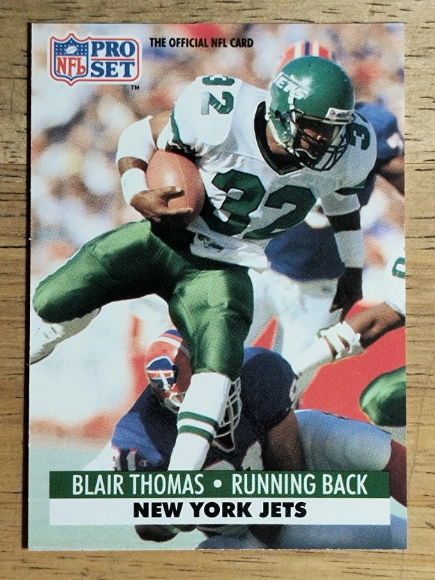 1991 Pro Set #250B Blair Thomas/No NFLPA logo on back