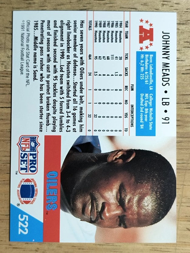 1991 Pro Set #522 Johnny Meads