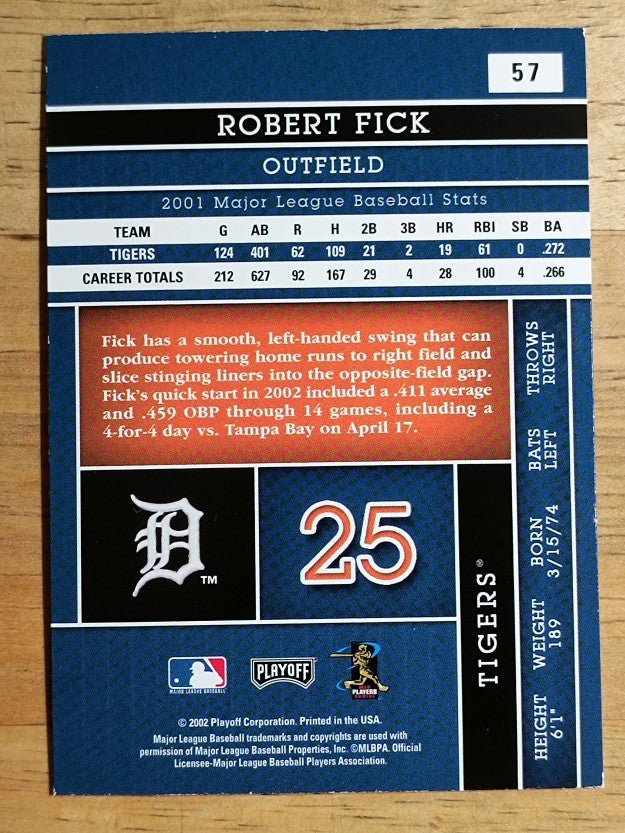 2002 Absolute Memorabilia #57 Robert Fick