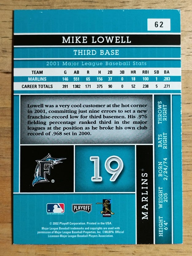 2002 Absolute Memorabilia #62 Mike Lowell
