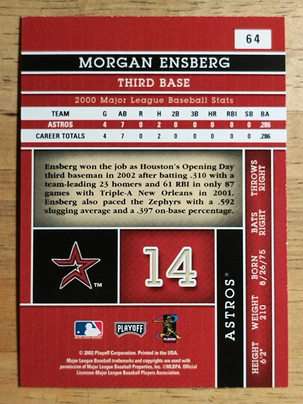 2002 Absolute Memorabilia #64 Morgan Ensberg