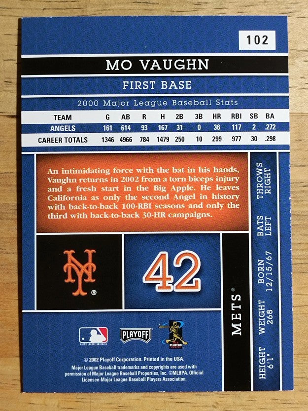 2002 Absolute Memorabilia #102 Mo Vaughn