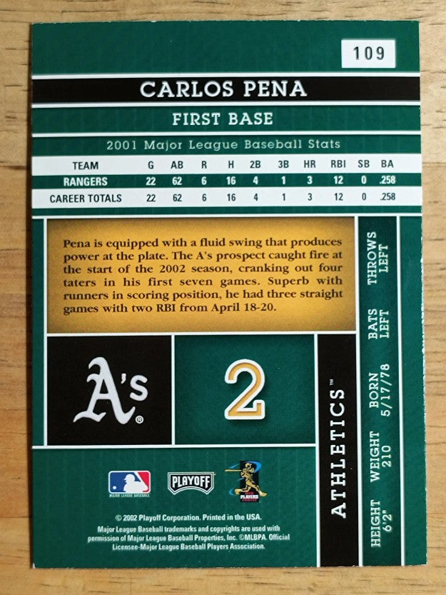 2002 Absolute Memorabilia #109 Carlos Pena