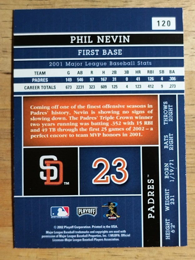 2002 Absolute Memorabilia #120 Phil Nevin