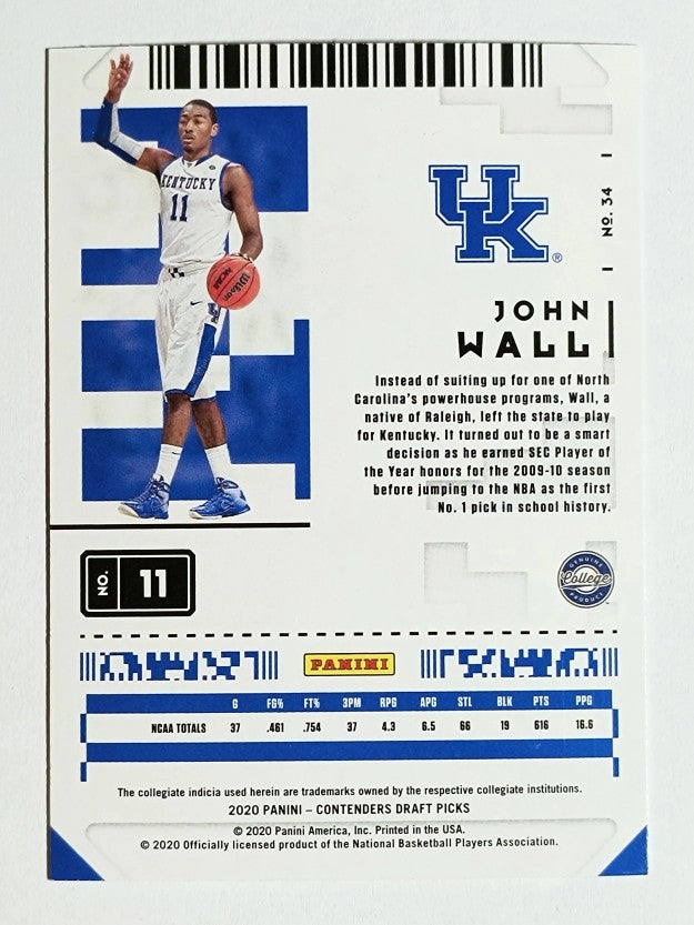 2020-21 Panini Contenders Draft Picks #34 John Wall