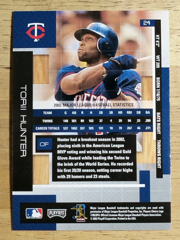 2003 Absolute Memorabilia #24 Torii Hunter