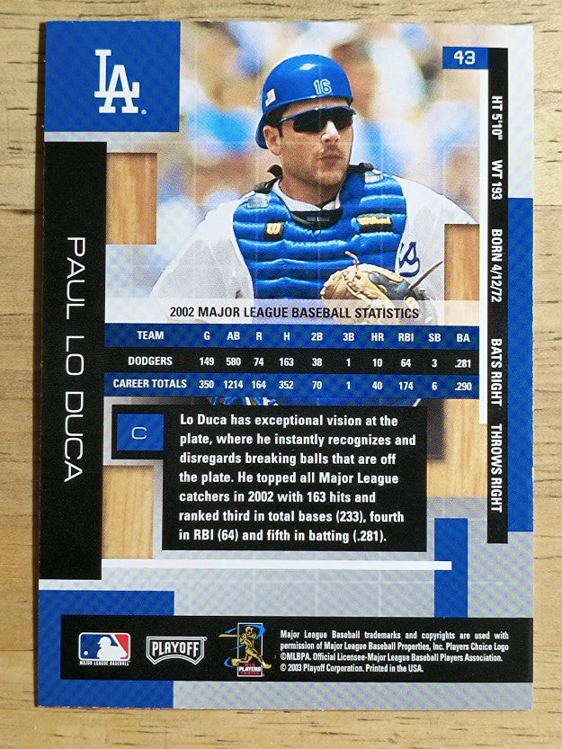 2003 Absolute Memorabilia #43 Paul Lo Duca