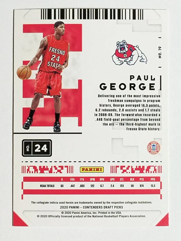 2020-21 Panini Contenders Draft Picks #19 Paul George