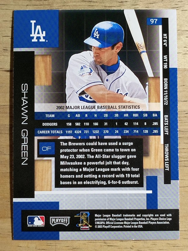 2003 Absolute Memorabilia #97 Shawn Green