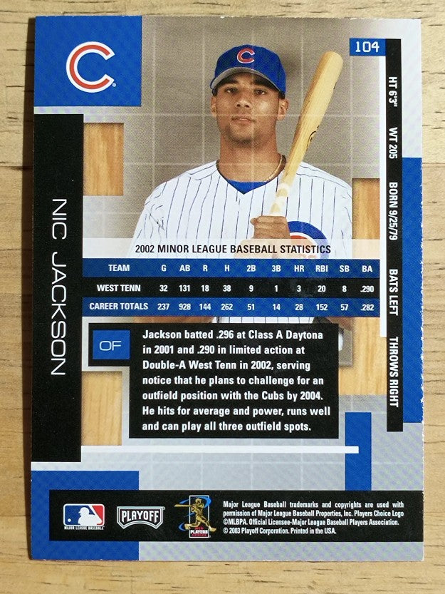2003 Absolute Memorabilia #104 Nic Jackson