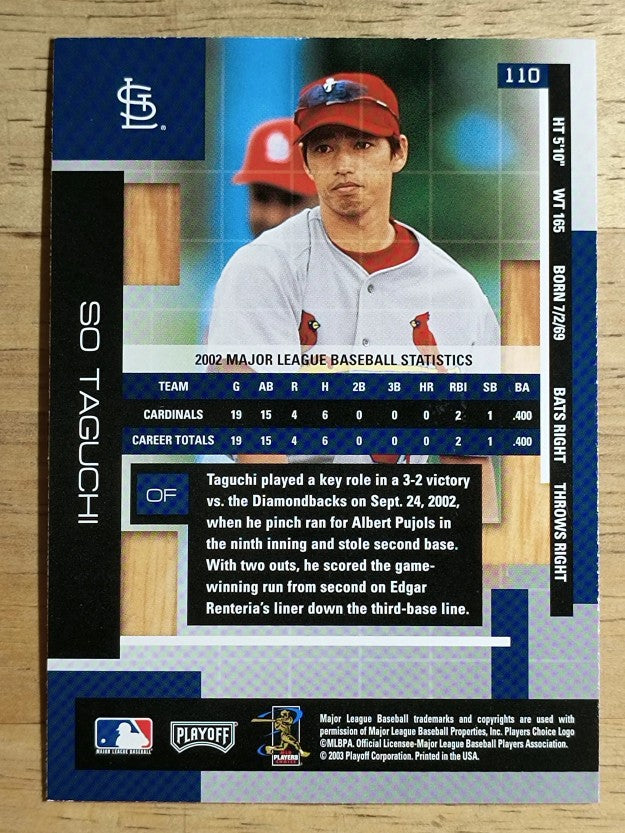 2003 Absolute Memorabilia #110 So Taguchi