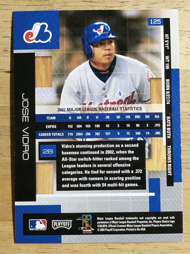 2003 Absolute Memorabilia #125 Jose Vidro
