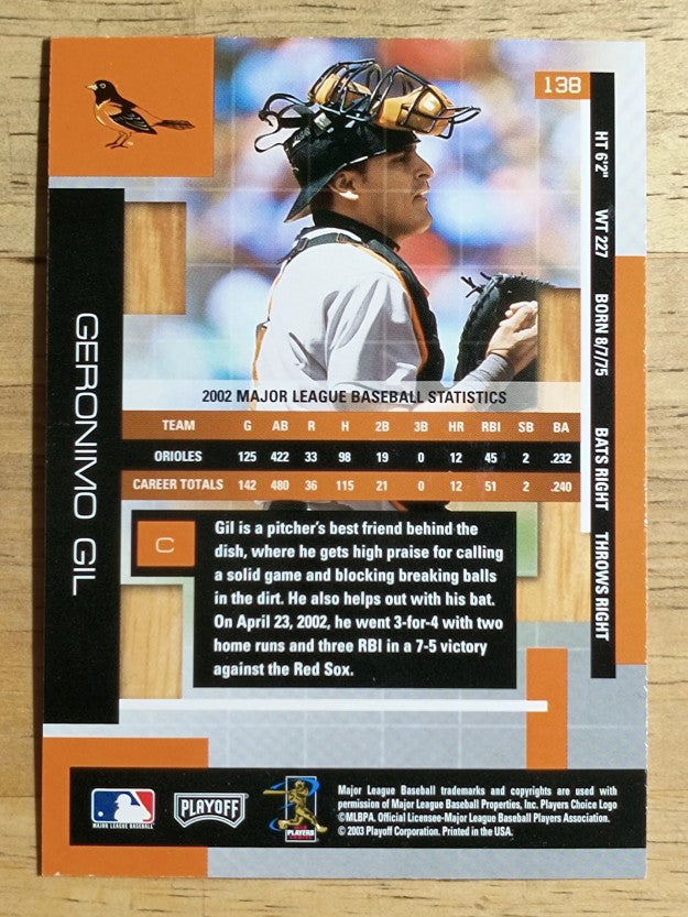 2003 Absolute Memorabilia #138 Geronimo Gil