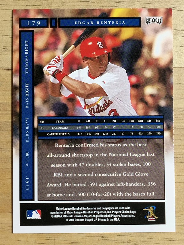 2004 Playoff Honors #179 Edgar Renteria