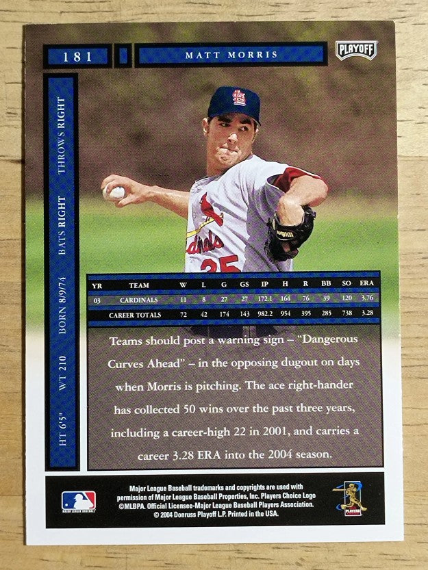 2004 Playoff Honors #181 Matt Morris