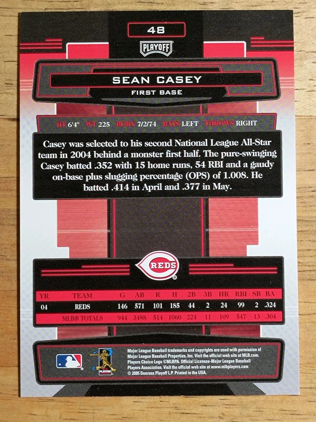 2005 Absolute Memorabilia Retail #48 Sean Casey