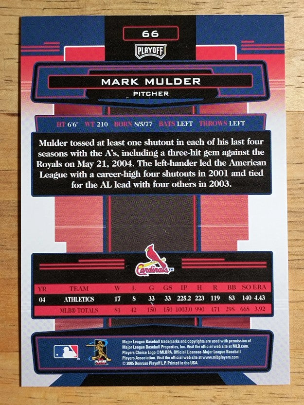 2005 Absolute Memorabilia Retail #66 Mark Mulder