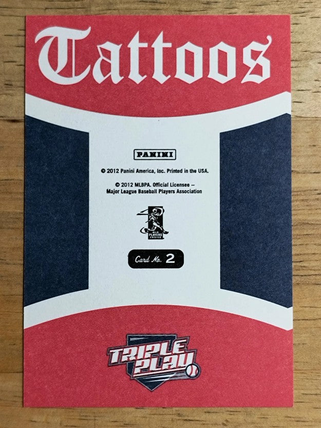 2012 Triple Play Tattoos #2 Flaming Bats
