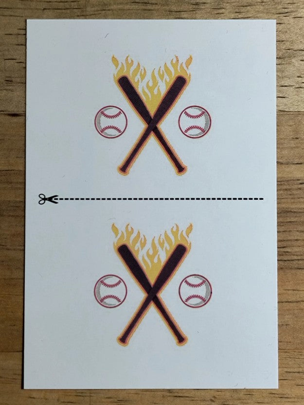 2012 Triple Play Tattoos #2 Flaming Bats
