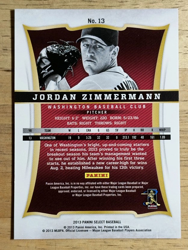 2013 Select #13 Jordan Zimmermann
