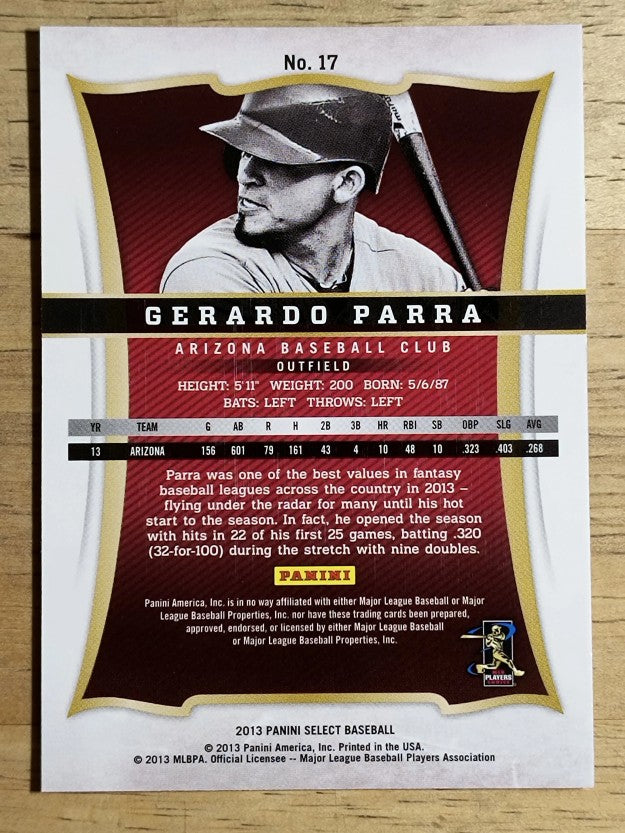 2013 Select #17 Gerardo Parra