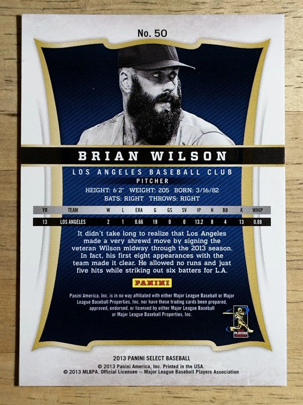 2013 Select #50 Brian Wilson
