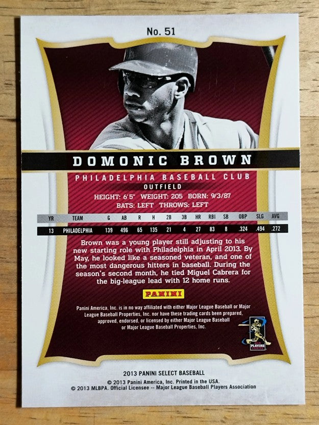 2013 Select #51 Domonic Brown