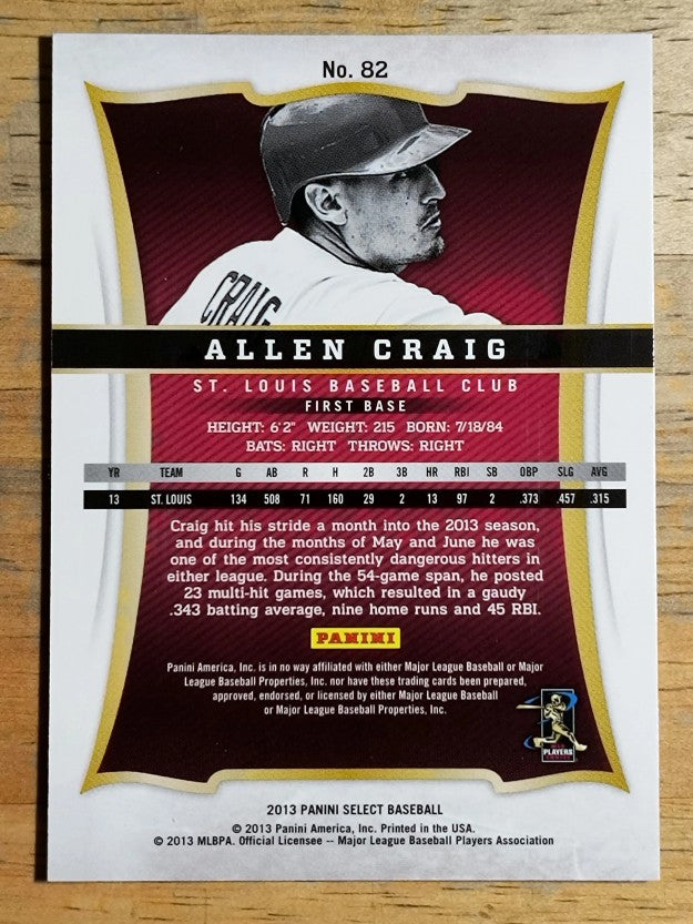 2013 Select #82 Allen Craig