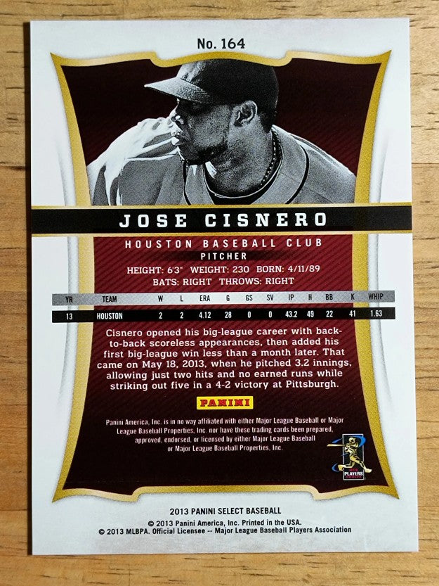 2013 Select #164 Jose Cisnero RC