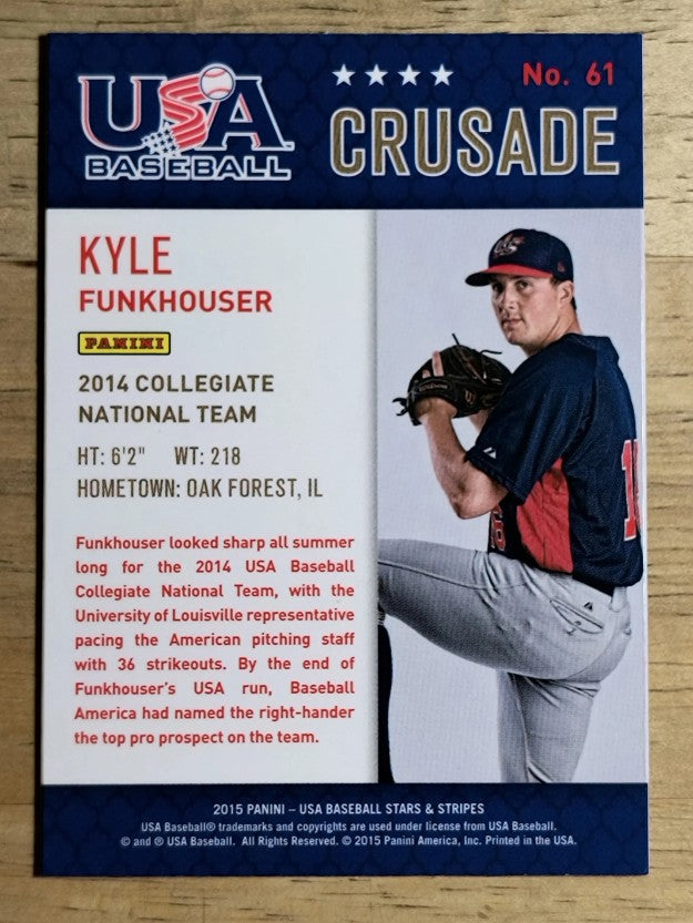 2015 USA Baseball Stars and Stripes Crusade Blue #61 Kyle Funkhouser